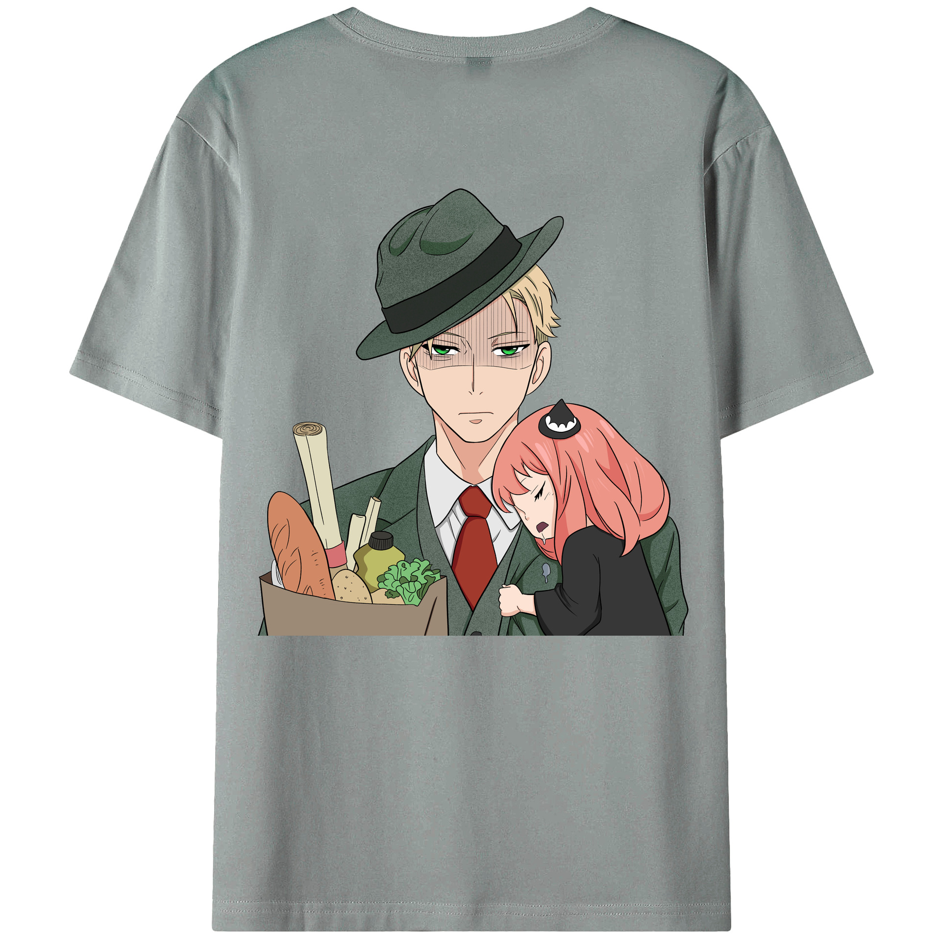 （画像用） SPY×FAMILY间谍家家酒 綿100％ メンズ半袖Tシャツ（バックプリント） 通気性